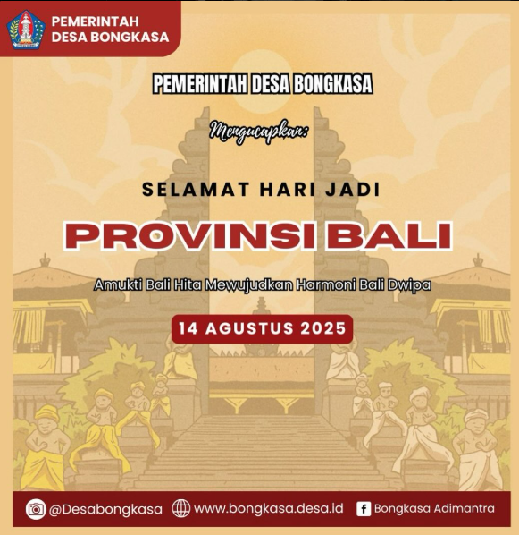 Selamat Hari Jadi Provinsi Bali ke-67 Tahun