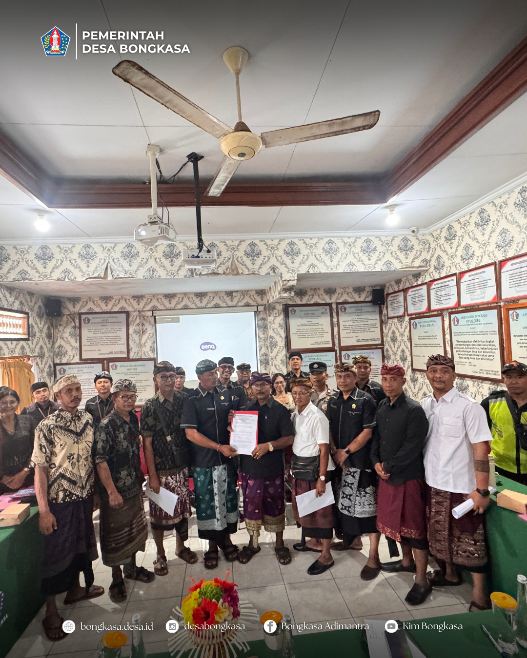 Musyawarah Desa dalam rangka penyepakatan Peraturan Desa dan Peraturan Perbekel