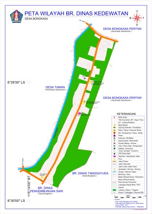 Peta Wilayah Banjar Dinas Kedewatan