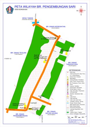 Peta Wilayah Banjar Dinas Pengembungan Sari