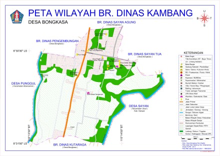Peta Wilayah Banjar Dinas Kambang